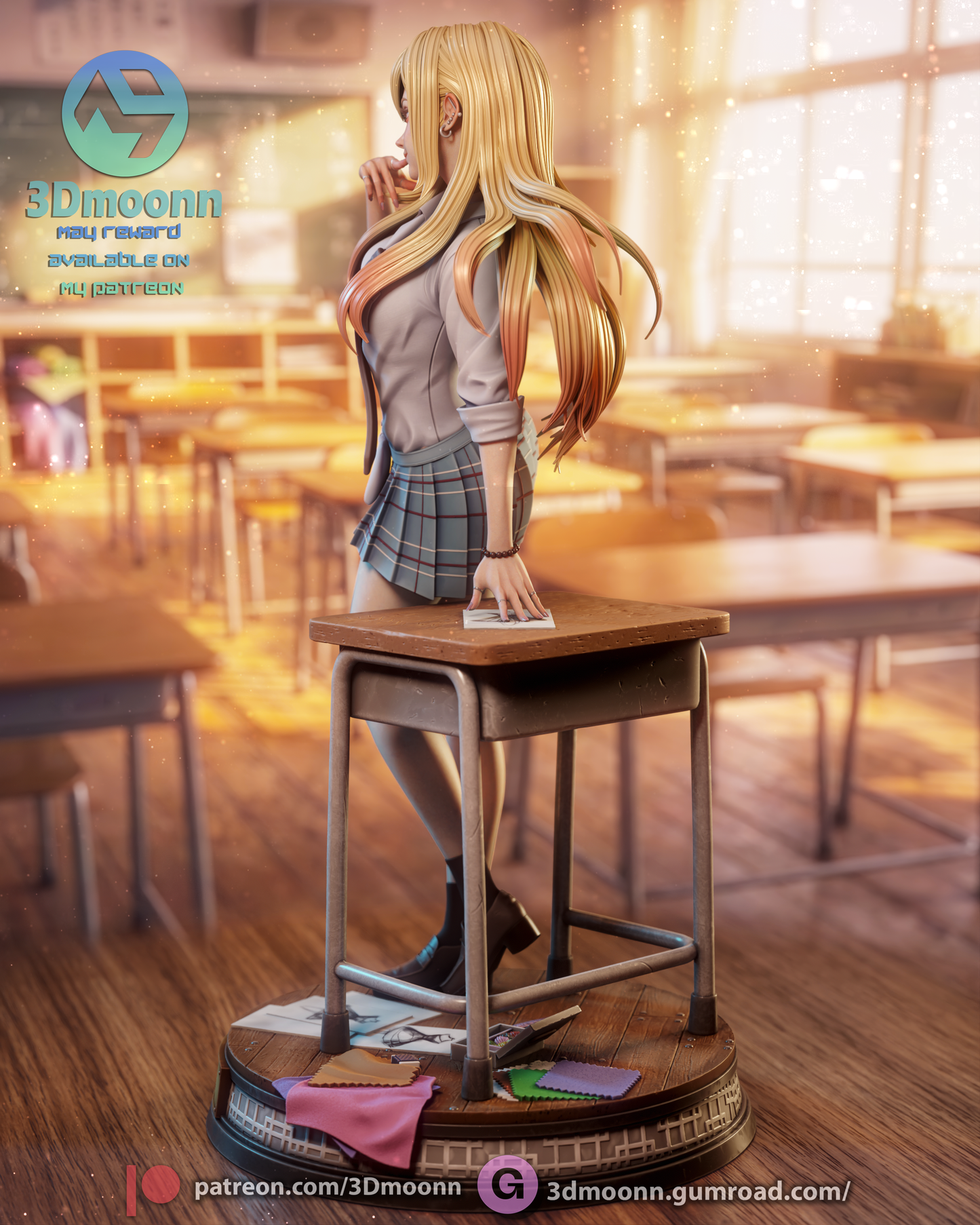 Marin Kitagawa Statue 3D-Printed Kit