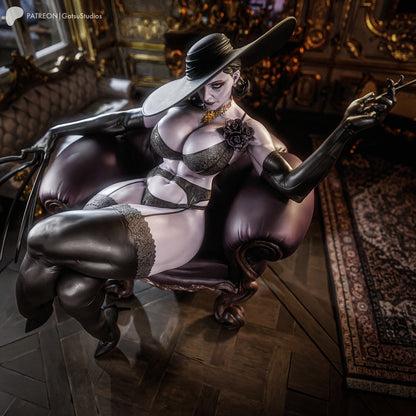 Lady Dimitrescu Statue 3D-Printed Kit