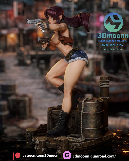 Revy (Black Lagoon) Statue 3D-Printed Kit