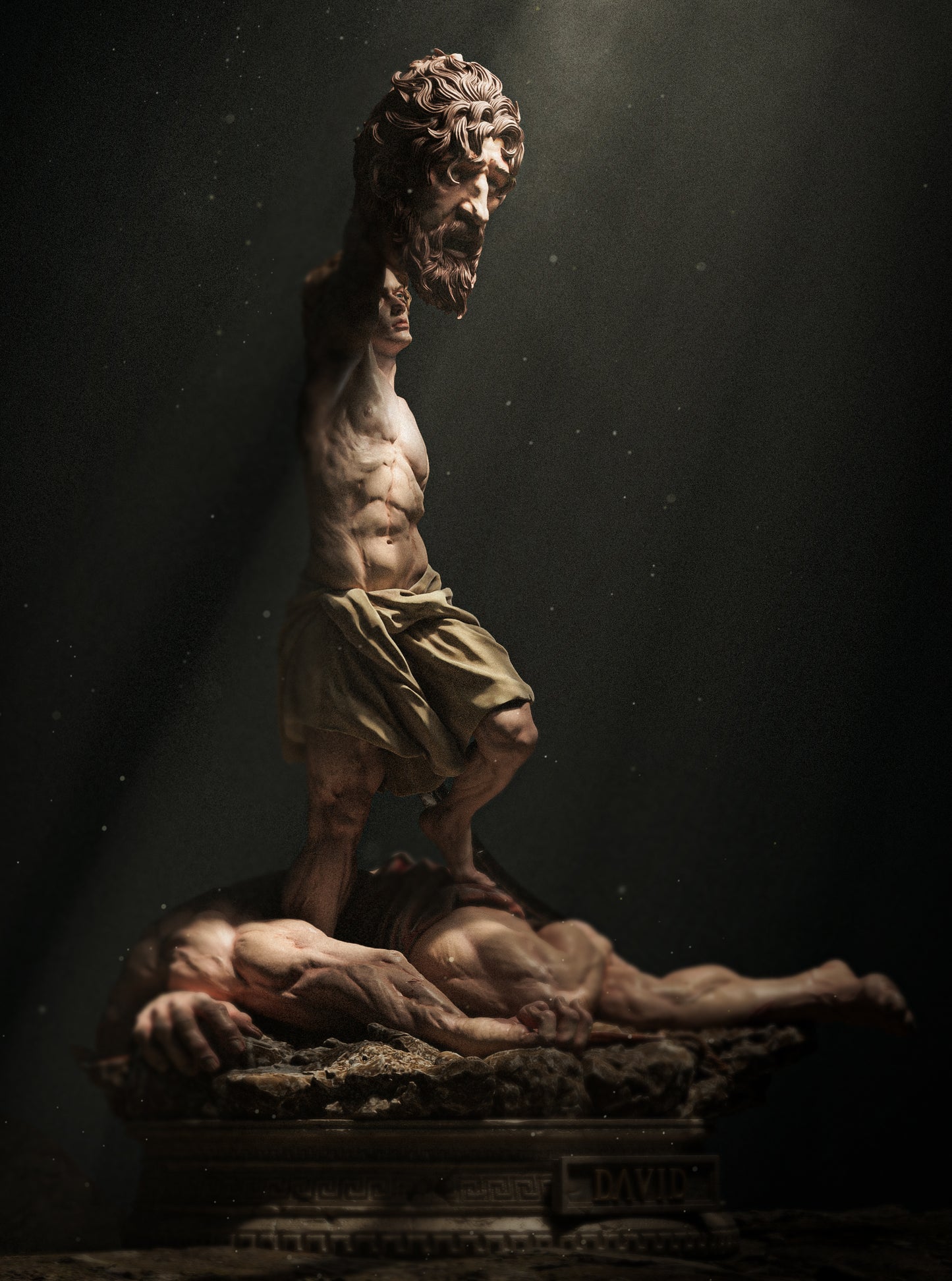 David Vs Goliath Statue 3D-Printed Kit