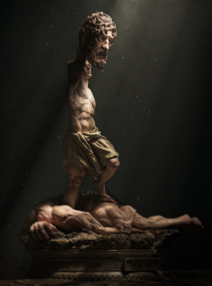 David Vs Goliath Statue 3D-Printed Kit
