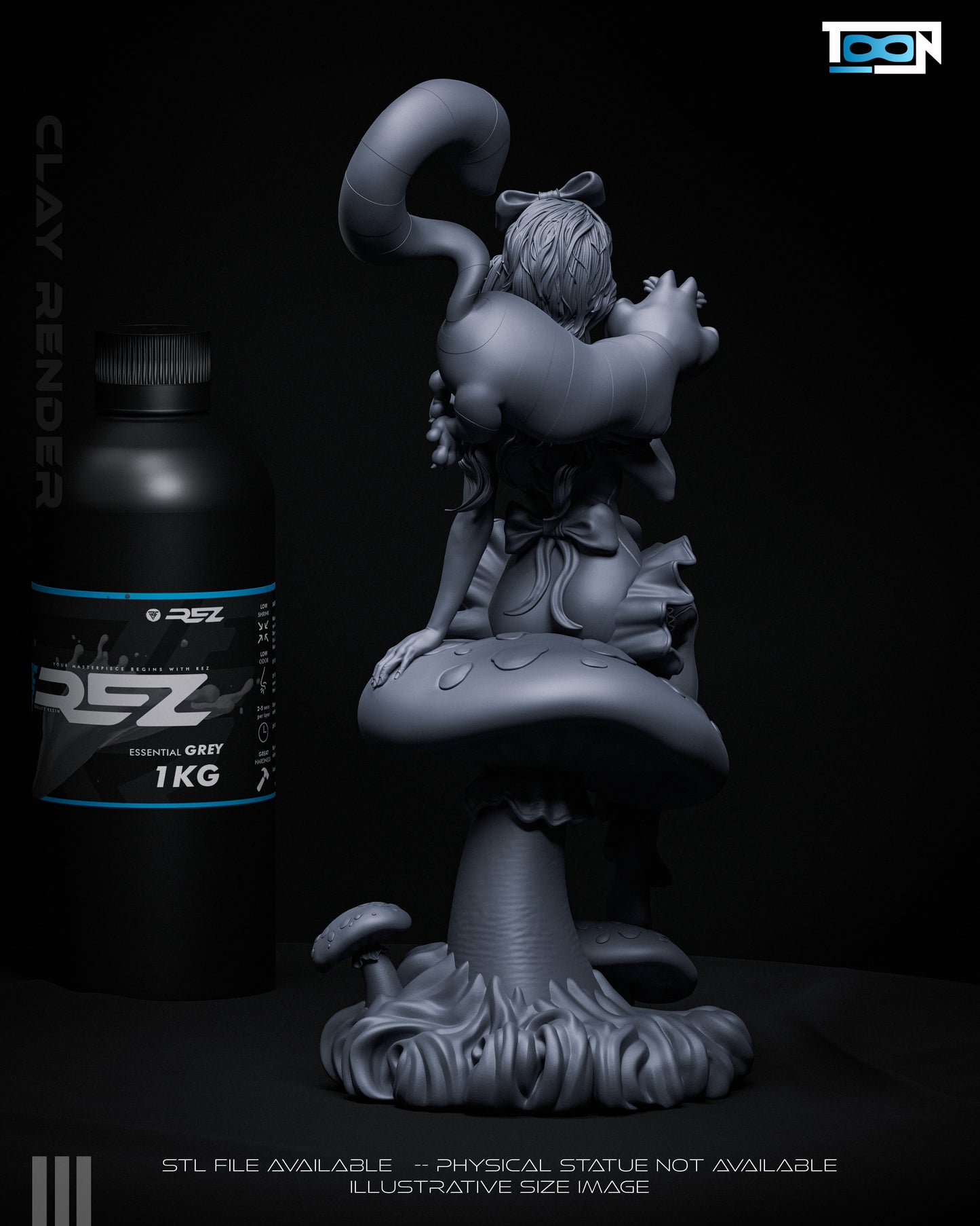 Alice In Wonderland Statue 3D-Printed Kit