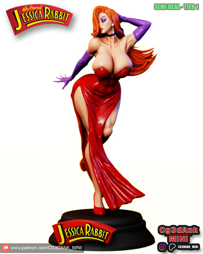 Jessica Rabbit Statue 3D-Printed Kit