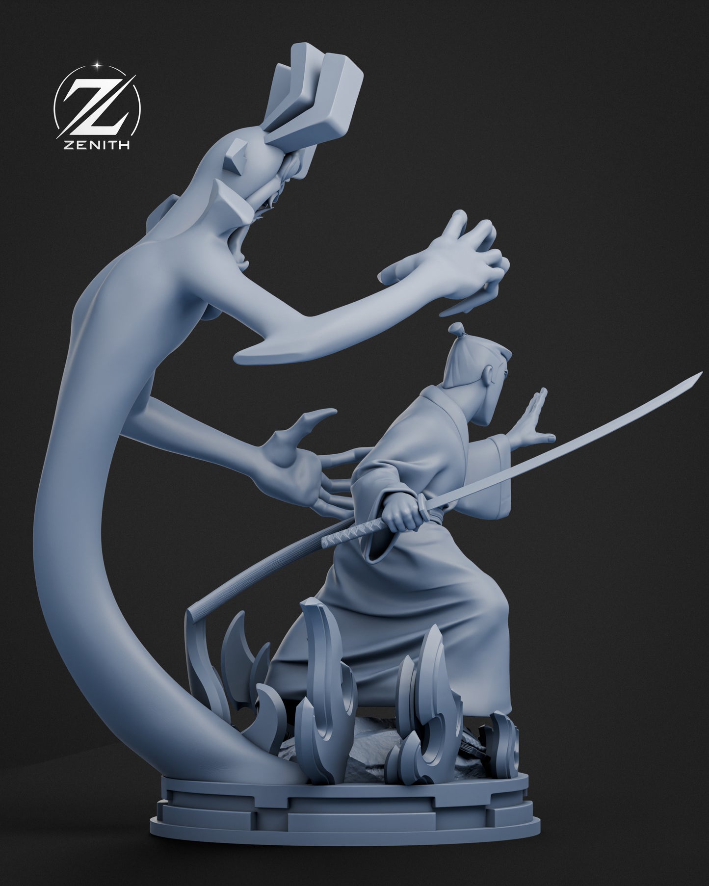 Samurai Jack Statue 3D-Printed Kit