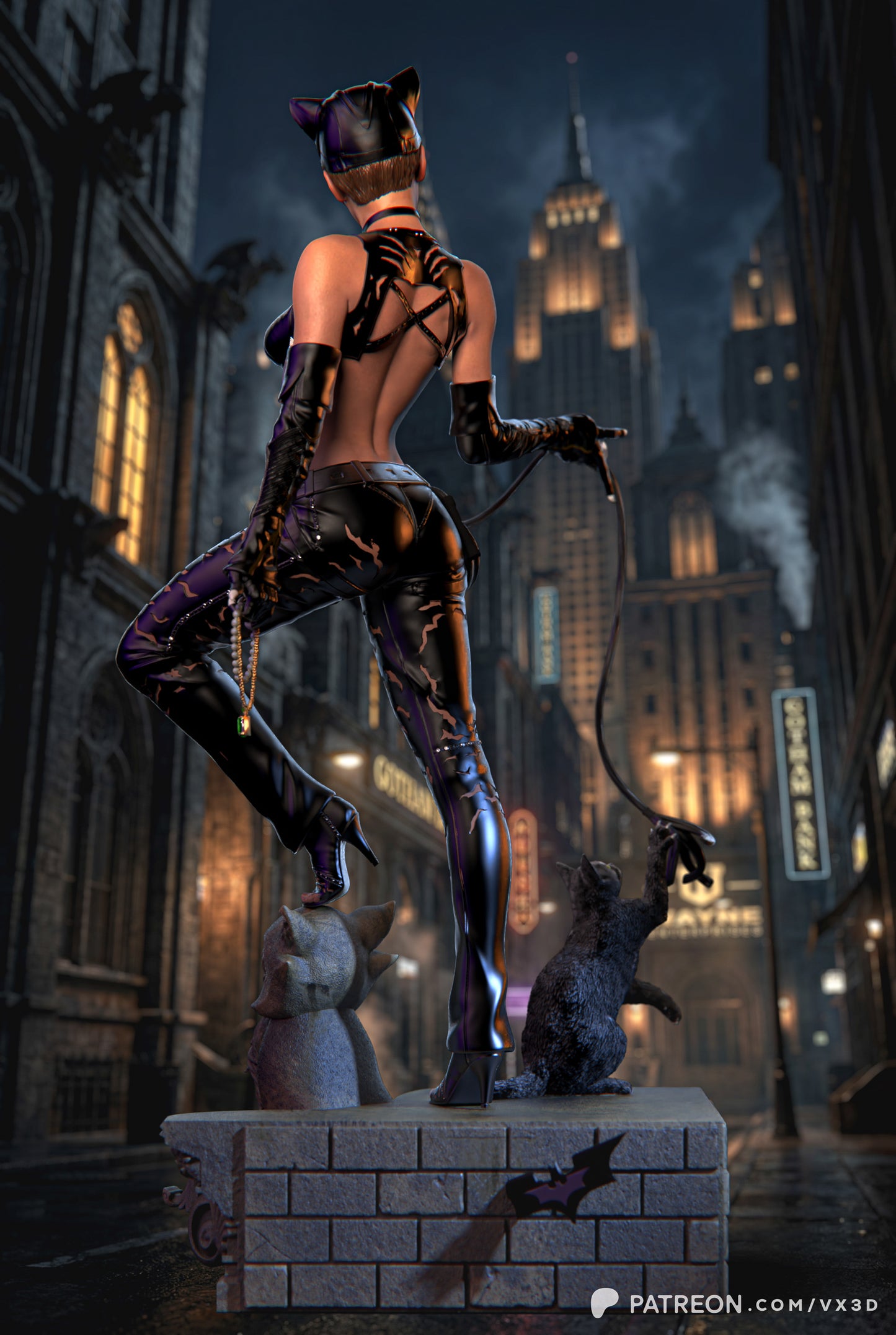 Catwoman Statue 3D-Printed Kit