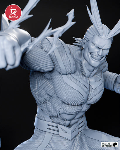 All Might Statue 3D-Printed Kit