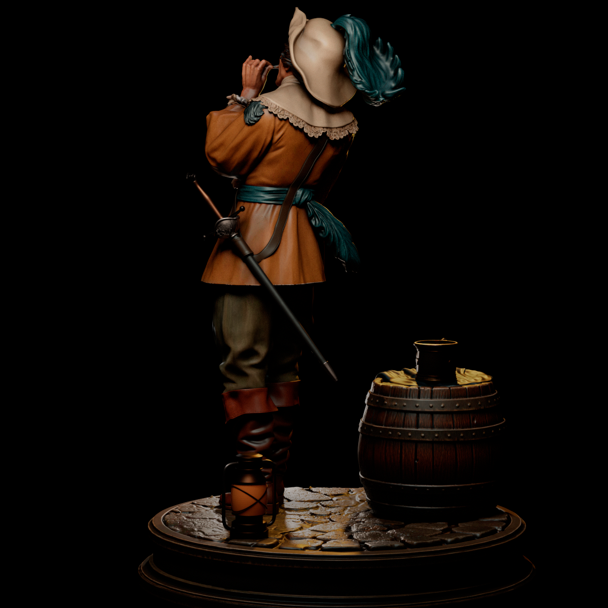 Musketeer Statue 3D-Printed Kit