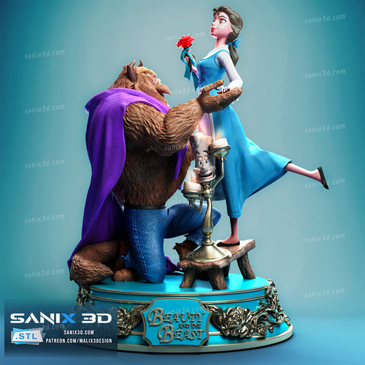 Beauty & The Beast Statue