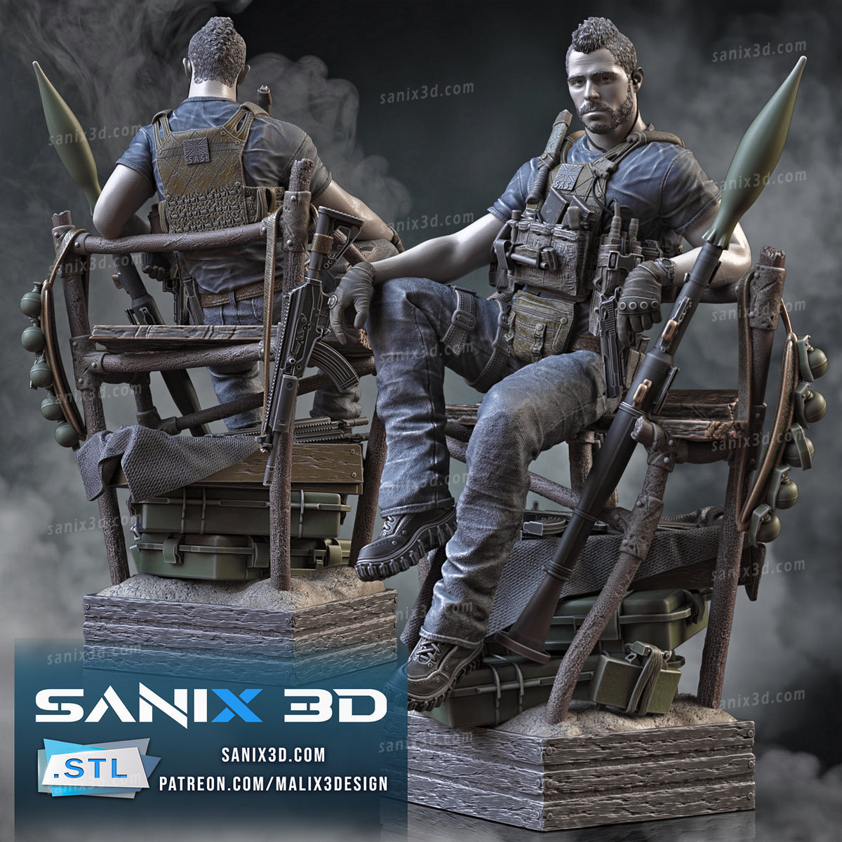 Cod Statue Base Call Of Duty SOAP Statue 3D-Printed Kit – KAPIKOPRINTED
