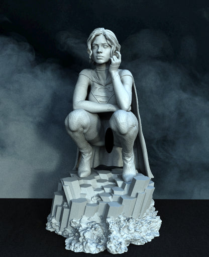 Super Girl Statue 3D-Printed Kit