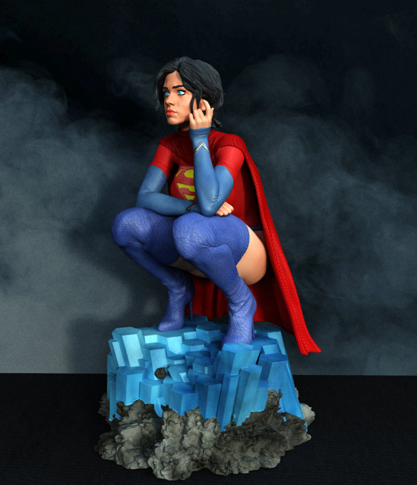 Super Girl Statue 3D-Printed Kit