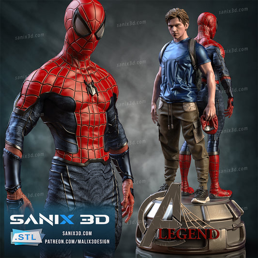 A Double Life Spiderman Statue