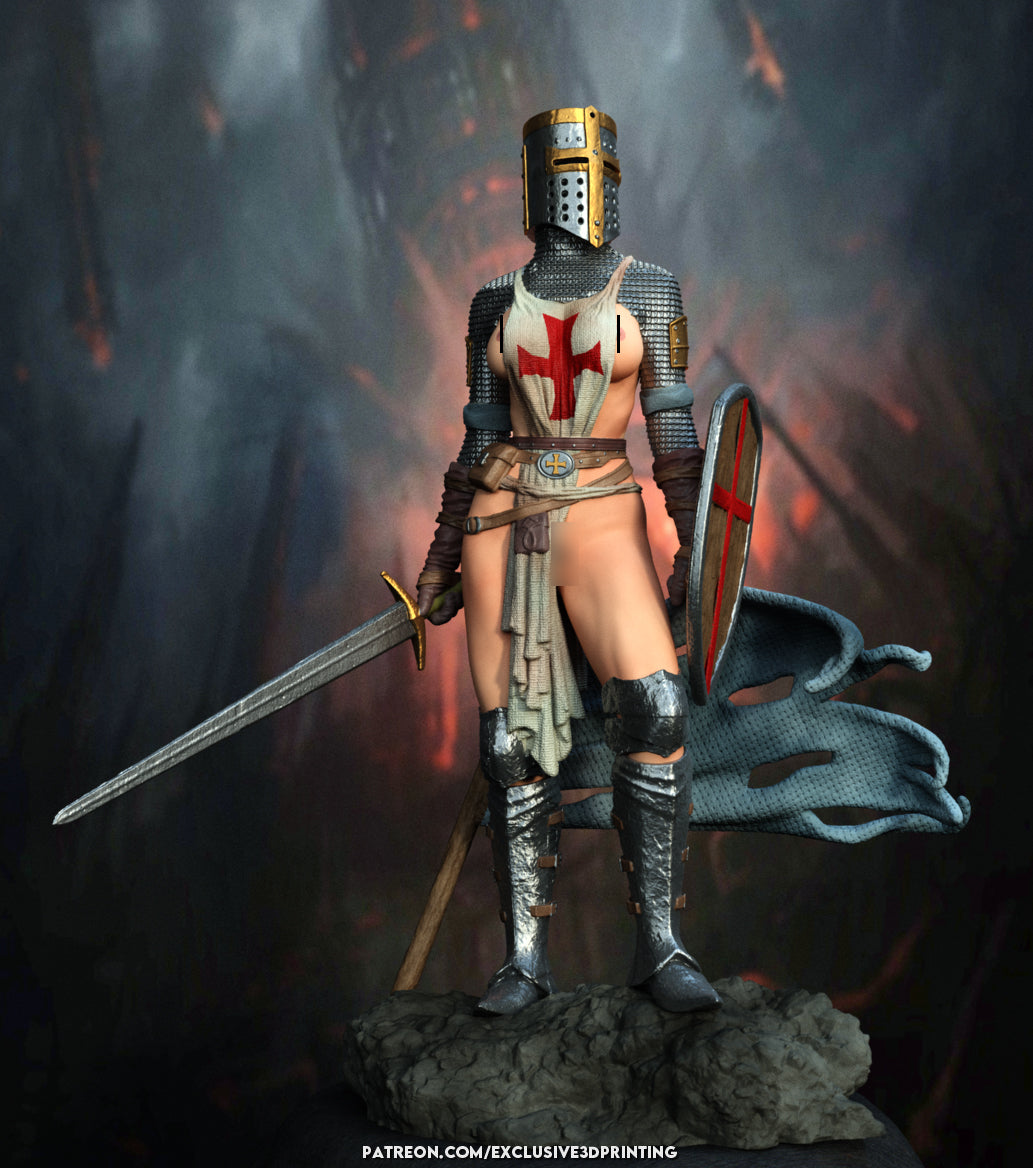 Templar Woman Statue 3D-Printed Kit