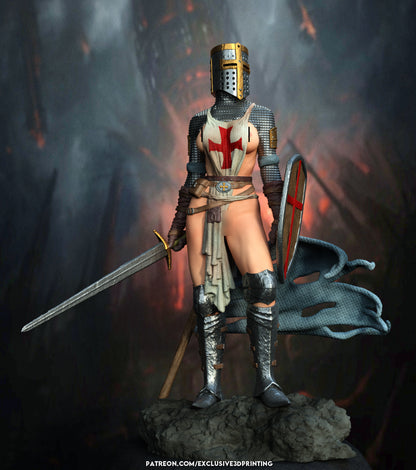 Templar Woman Statue 3D-Printed Kit