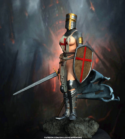 Templar Woman Statue 3D-Printed Kit