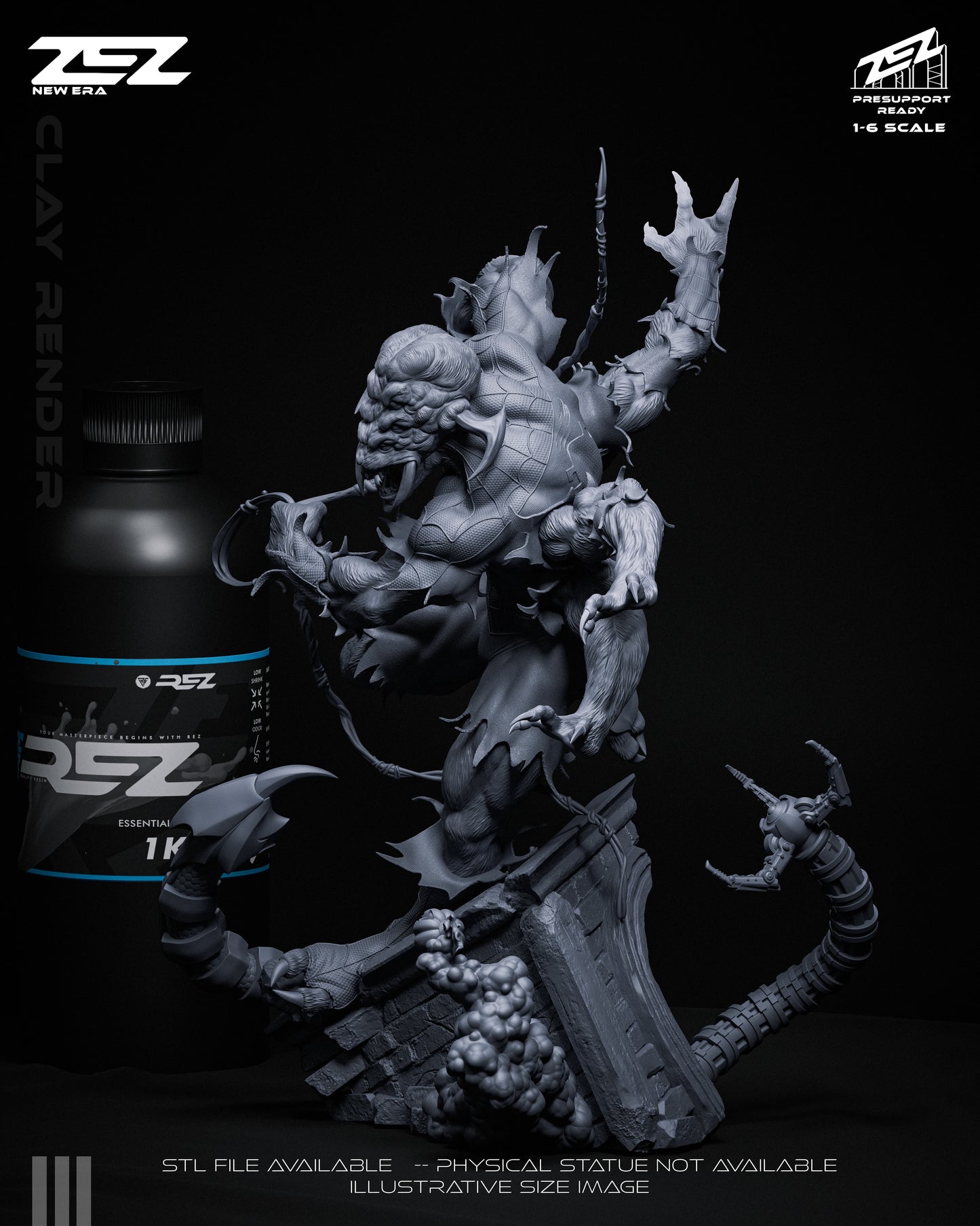 Man Spider Statue 3D-Printed Kit