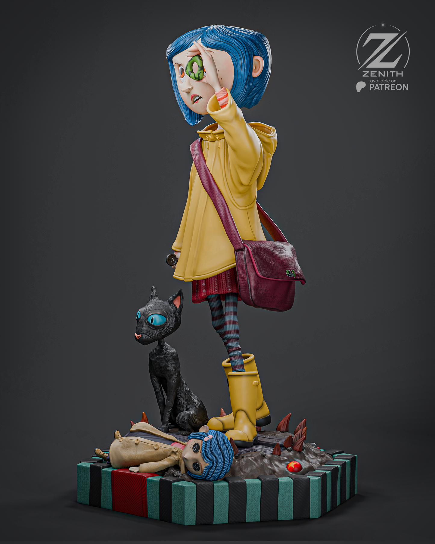 Coraline Statue 3D-Printed Kit