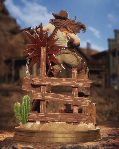 Cowgirl Rogue Statue 3D-Printed Kit