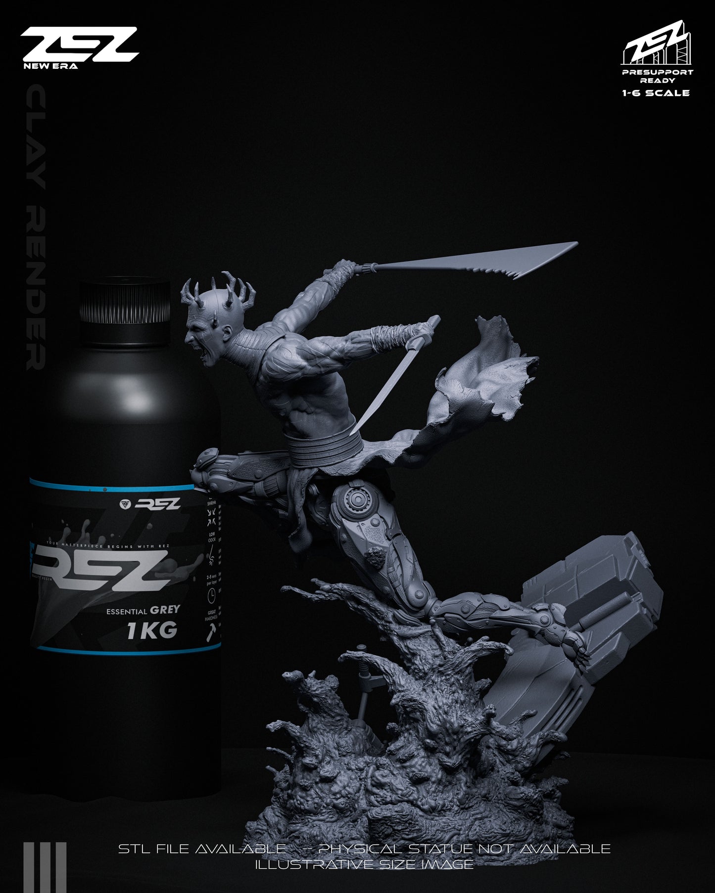 Darth Maul Statue 3D-Printed Kit