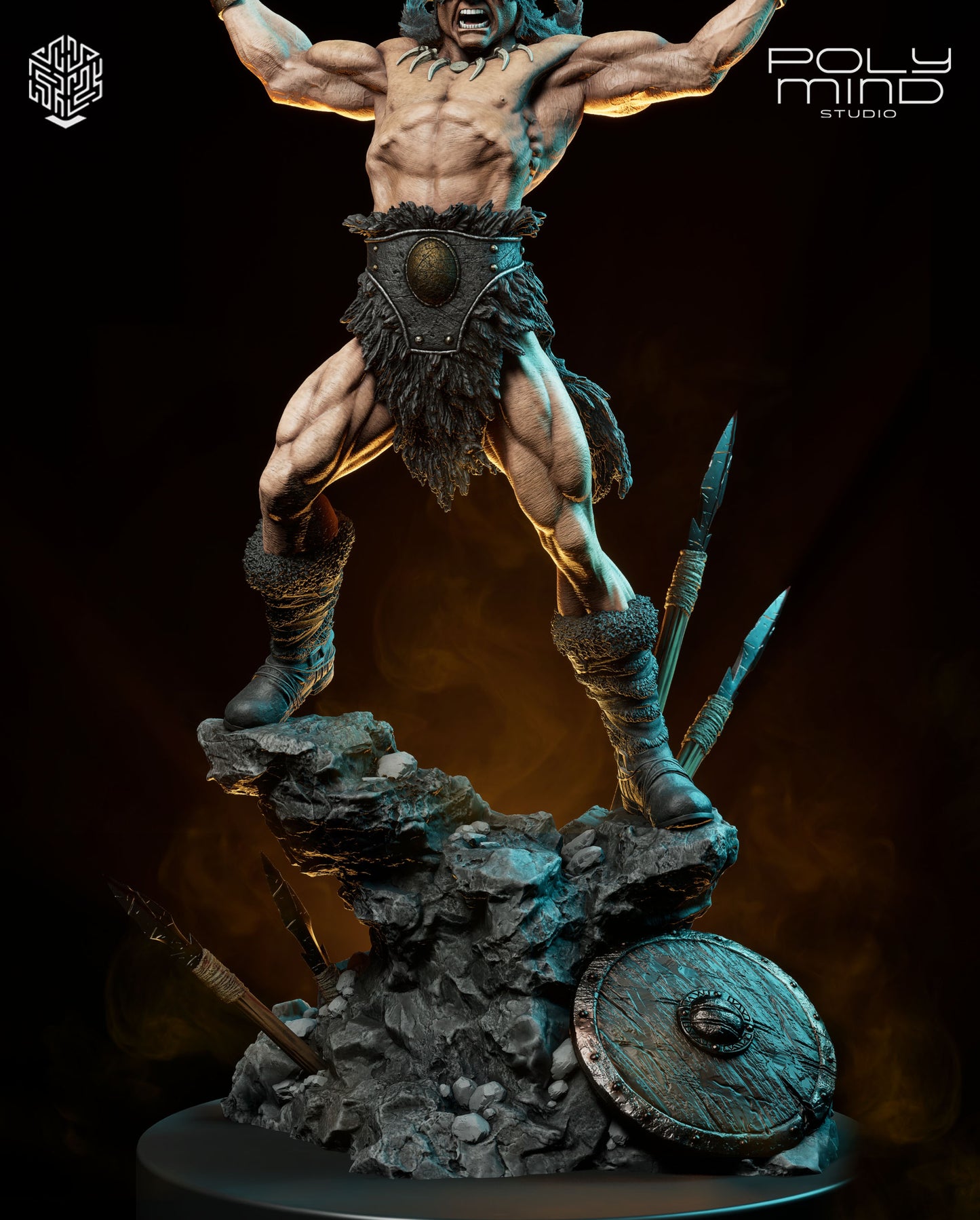 Dark Wolf Statue 3D-Printed Kit