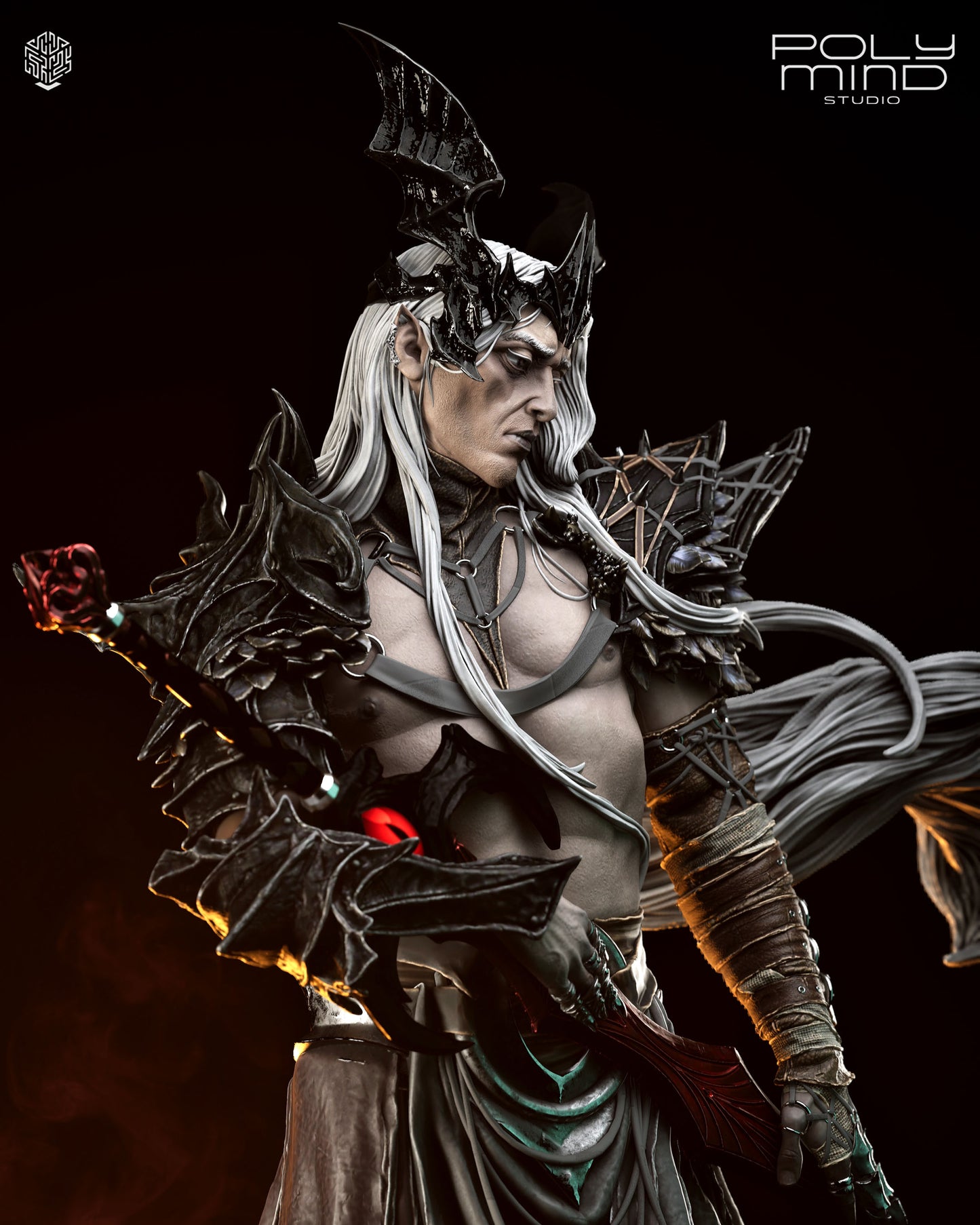 Elf King Statue 3D-Printed Kit