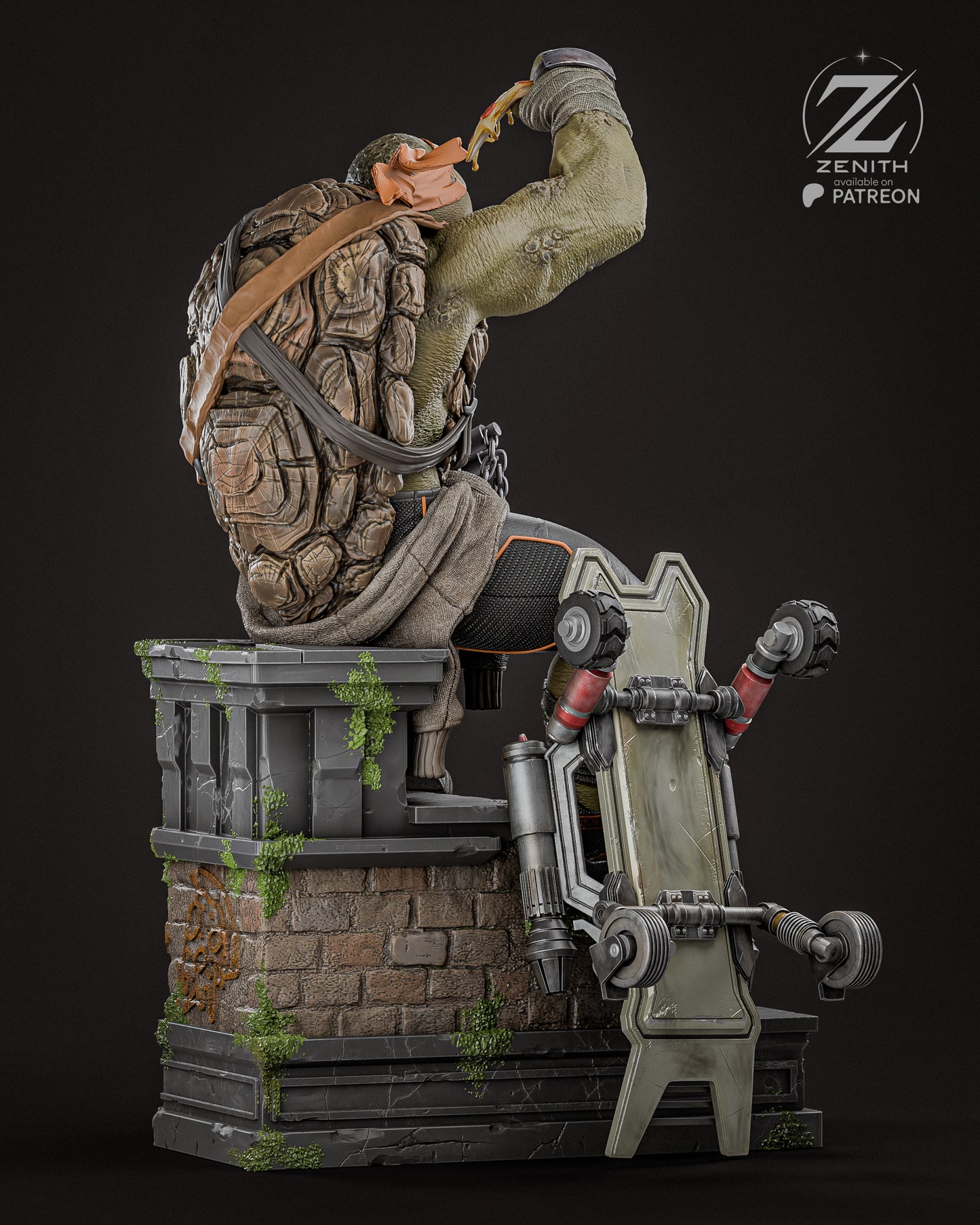 Michelangelo TMNT Statue 3D-Printed Kit
