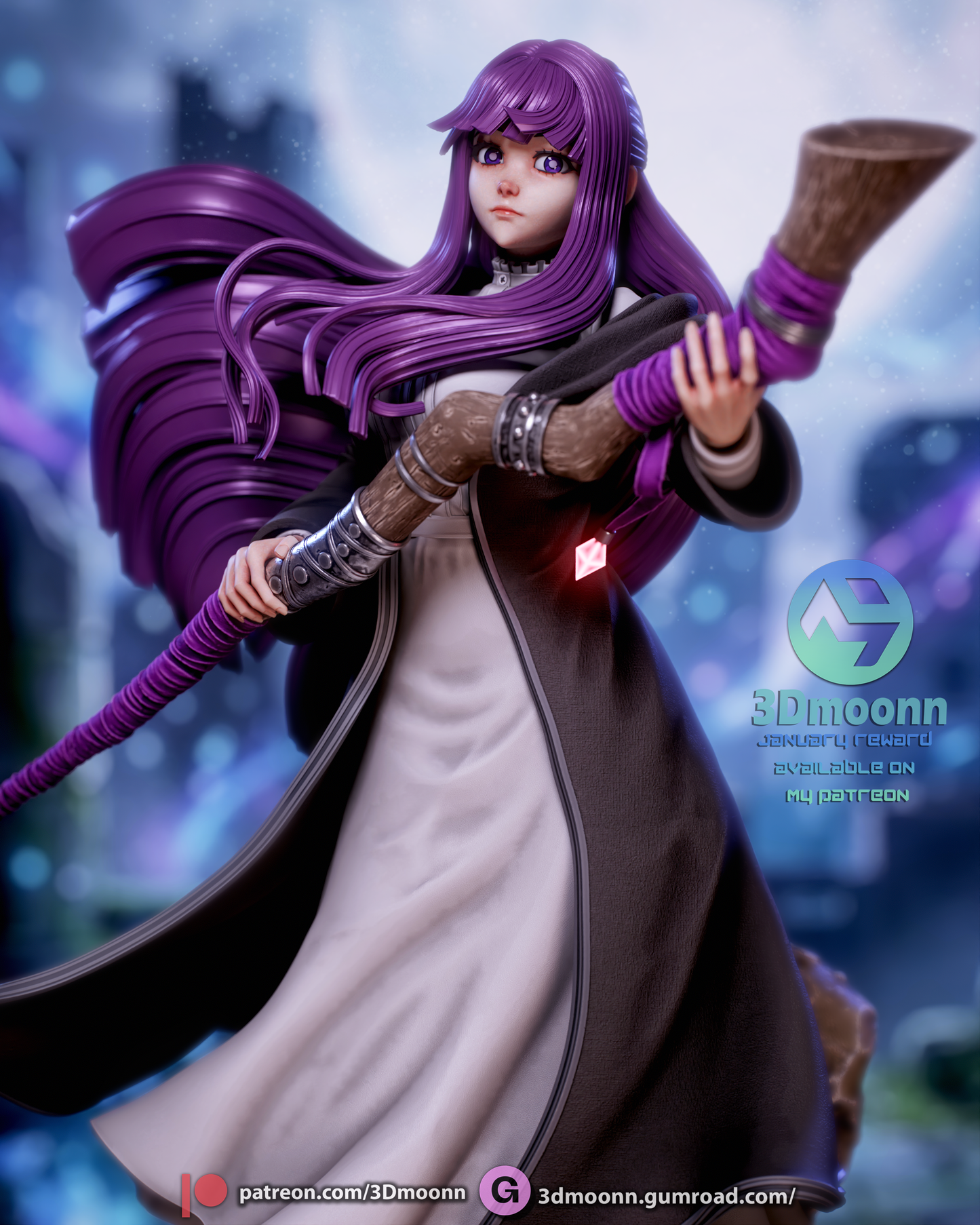 Fern - Frieren Statue 3D-Printed Kit