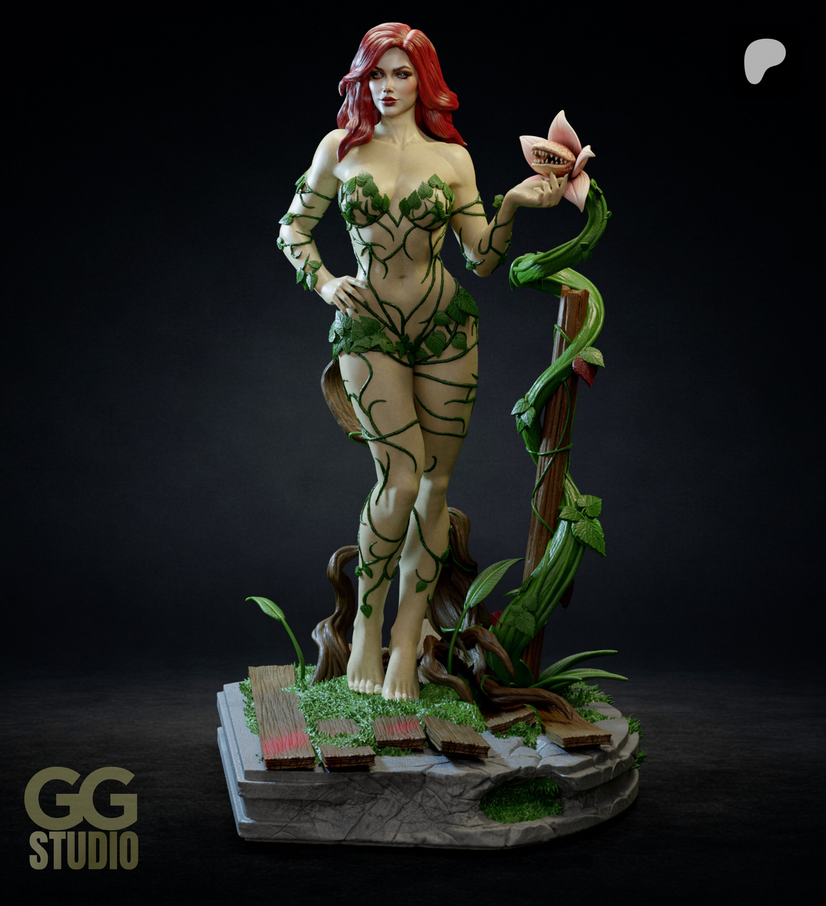 Poison Ivy Statue 3D-Printed Kit