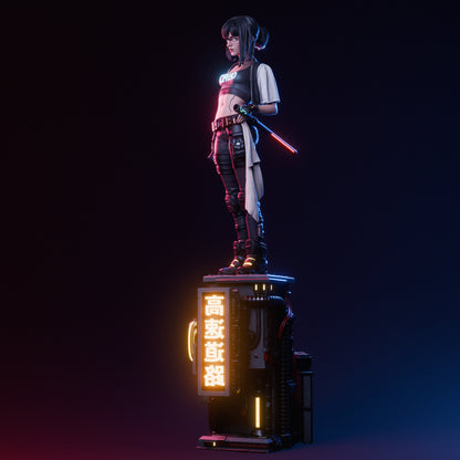Cyber Samurai Statue 3D-Printed Kit