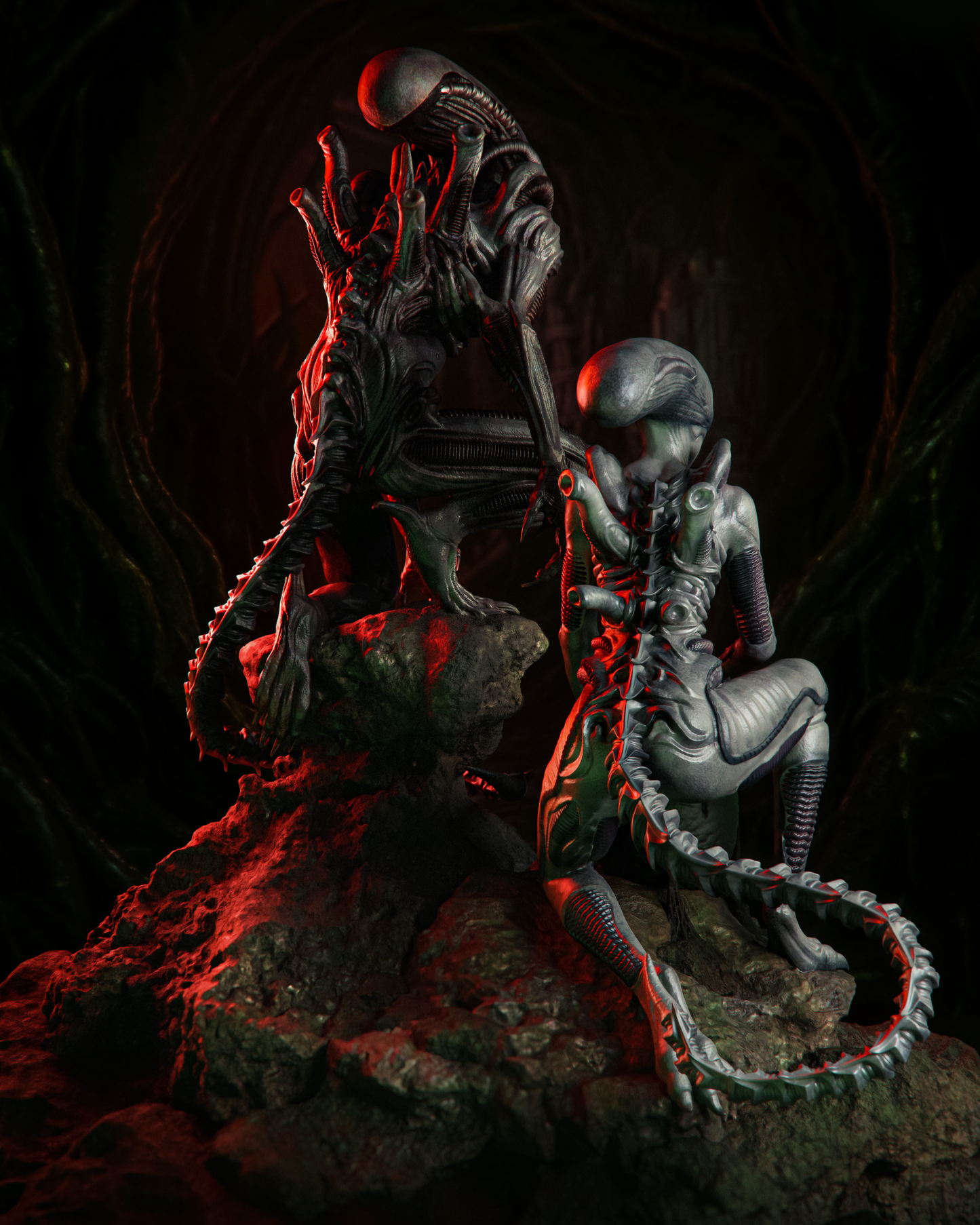 Xenomorphs Statues 3D-Printed Kit