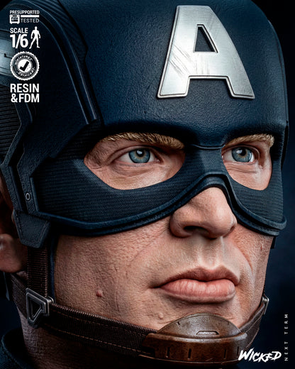 Captain America Statue 3D-Printed Kit