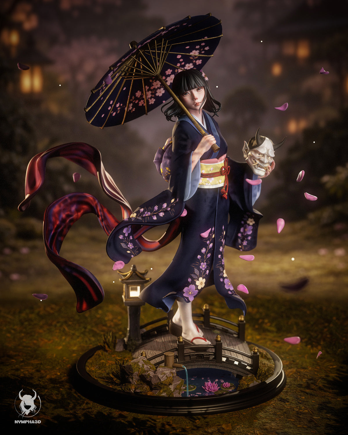 Hannya Maiden Statue 3D-Printed Kit