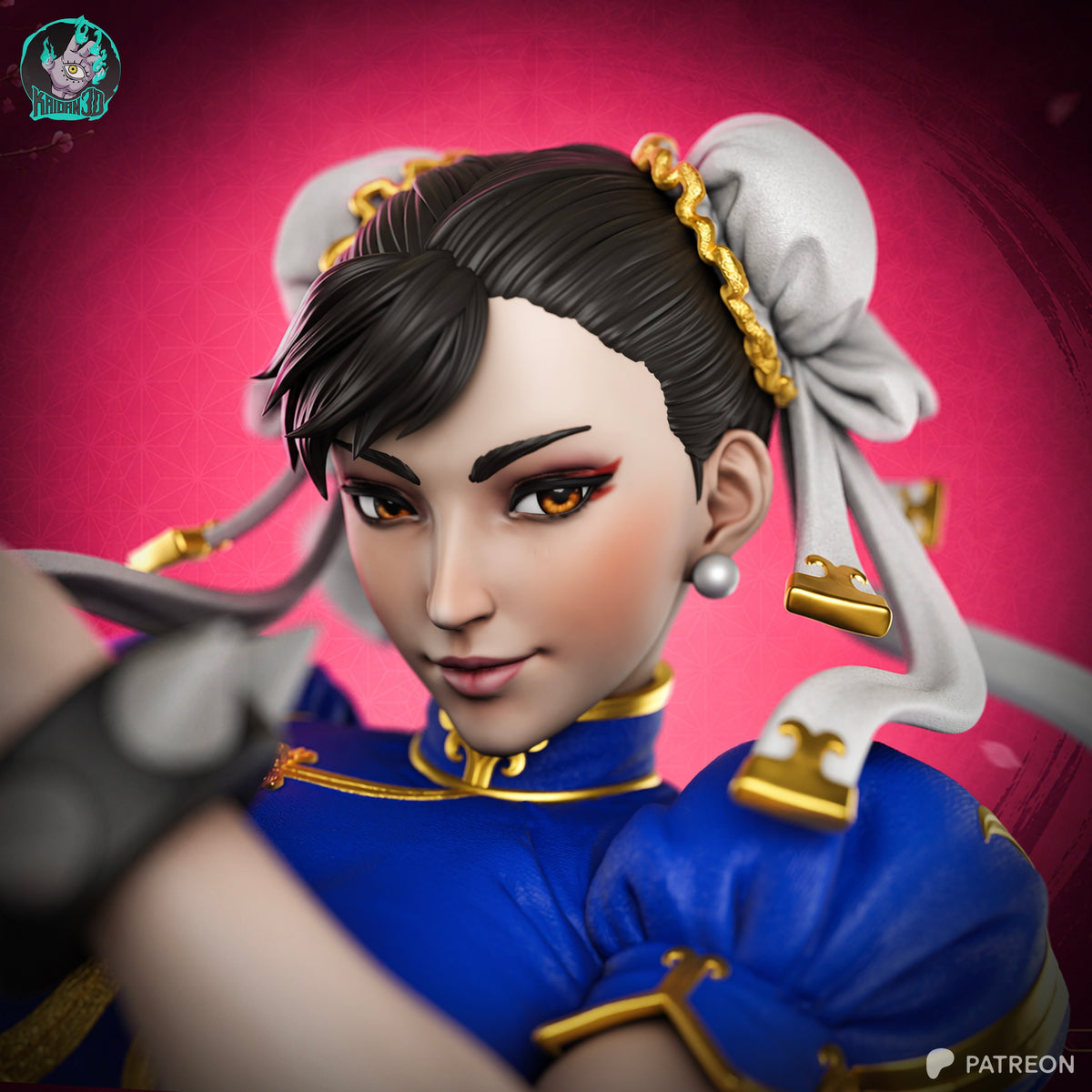 Chun-Li Statue 3D-Printed Kit