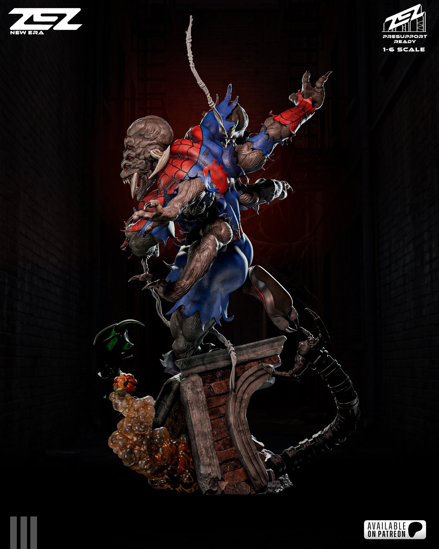 Man Spider Statue 3D-Printed Kit