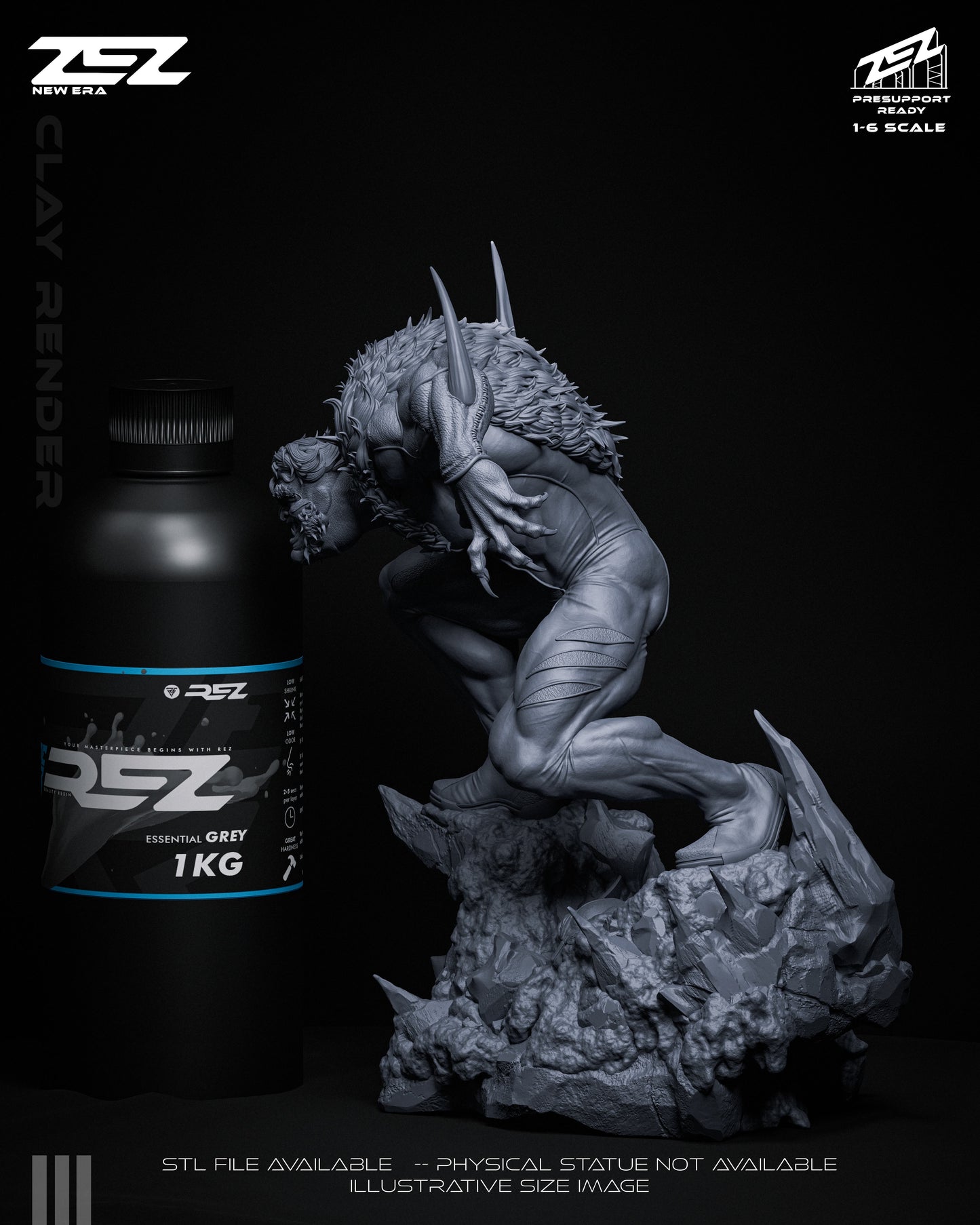 Sabretooth Statue 3D-Printed Kit