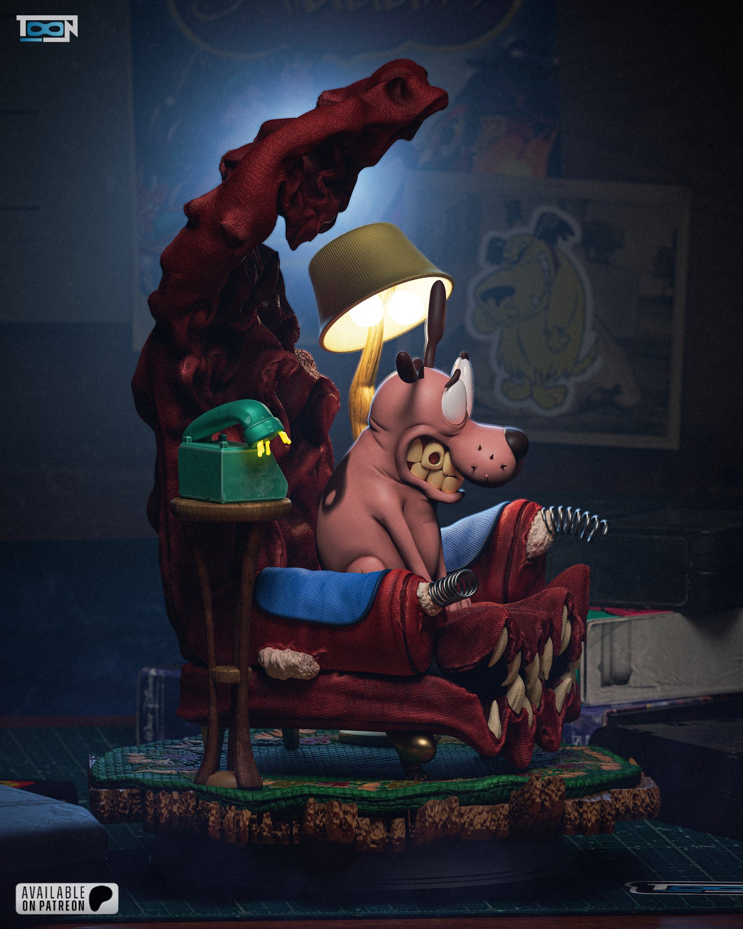 Courage The Cowardly Dog Statue