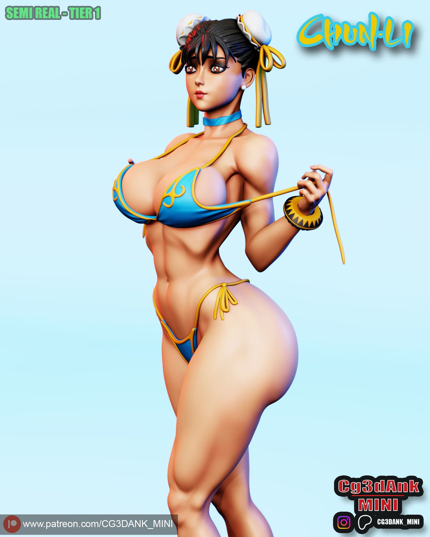 Chun-Li Statue 3D-Printed Kit
