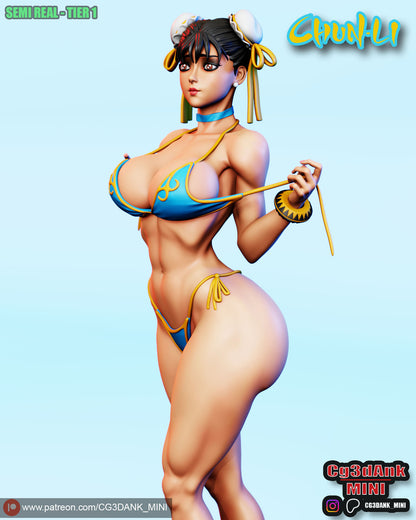 Chun-Li Statue 3D-Printed Kit