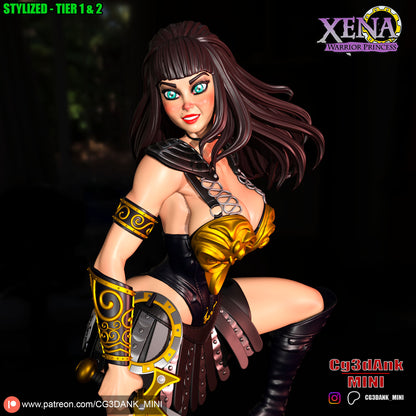 Xena - Warrior Parincess Statue 3D-Printed Kit