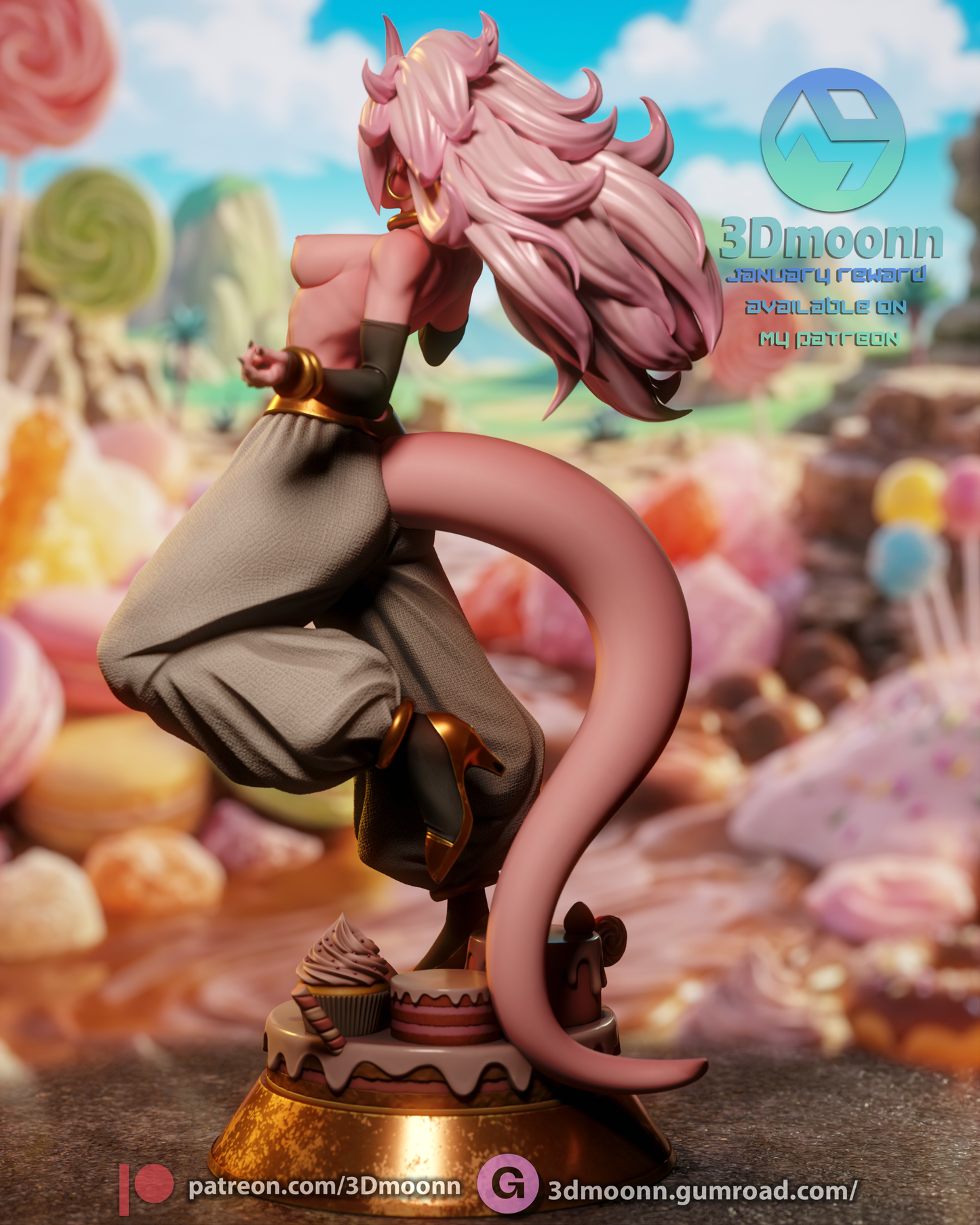 Android 21 Statue 3D-Printed Kit