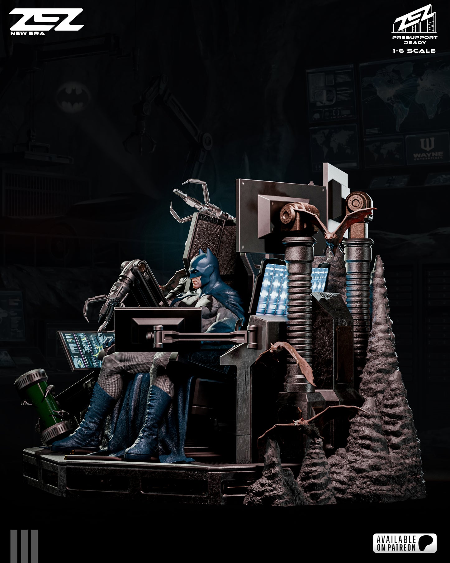 Batman (Throne) Statue 3D-Printed Kit
