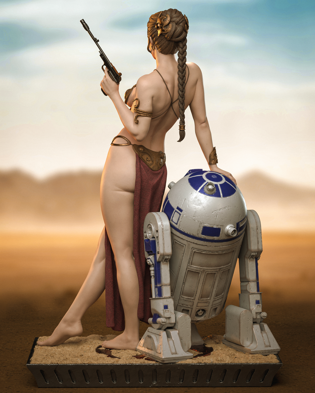 Princess Leia Statue 3D-Printed Kit