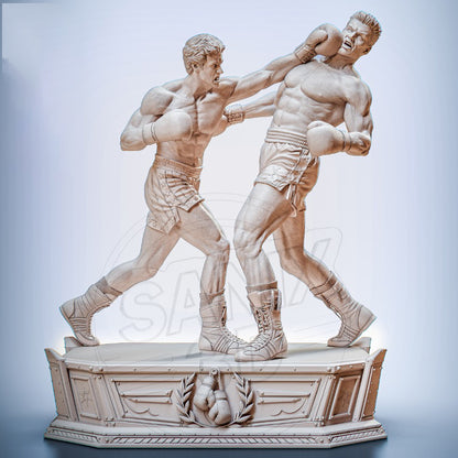 Rocky VS Drago Statue 3D-Printed Kit
