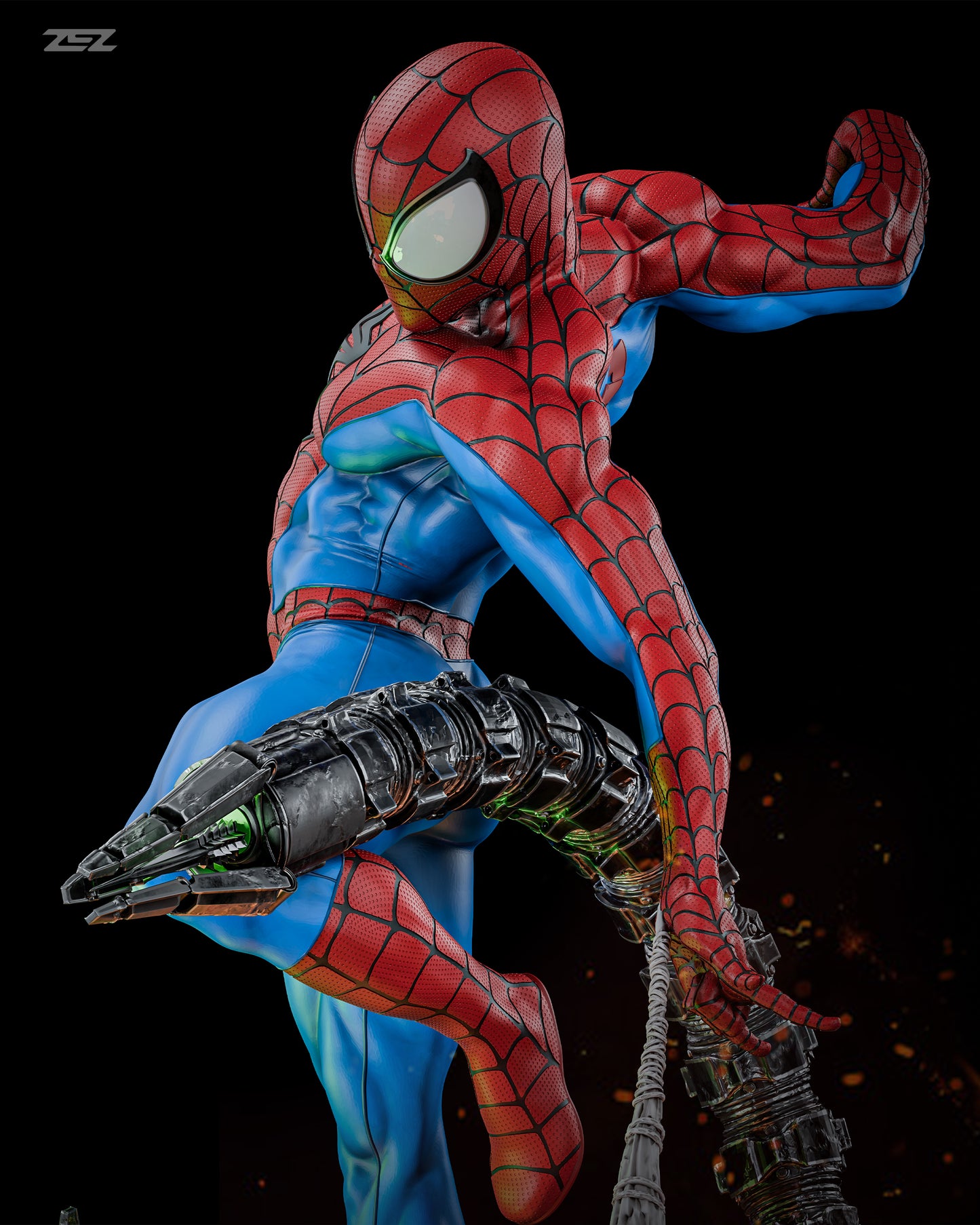 Spiderman VS Octa Statue