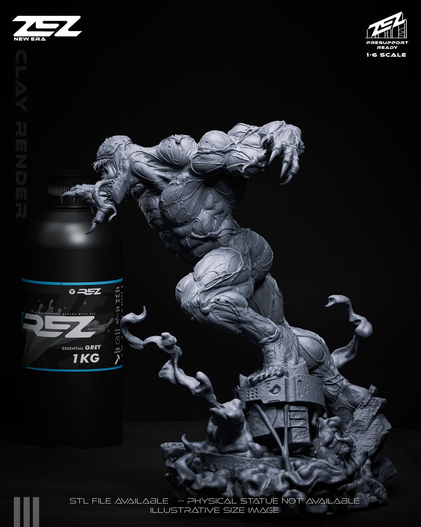 Venom Statue 3D-Printed Kit