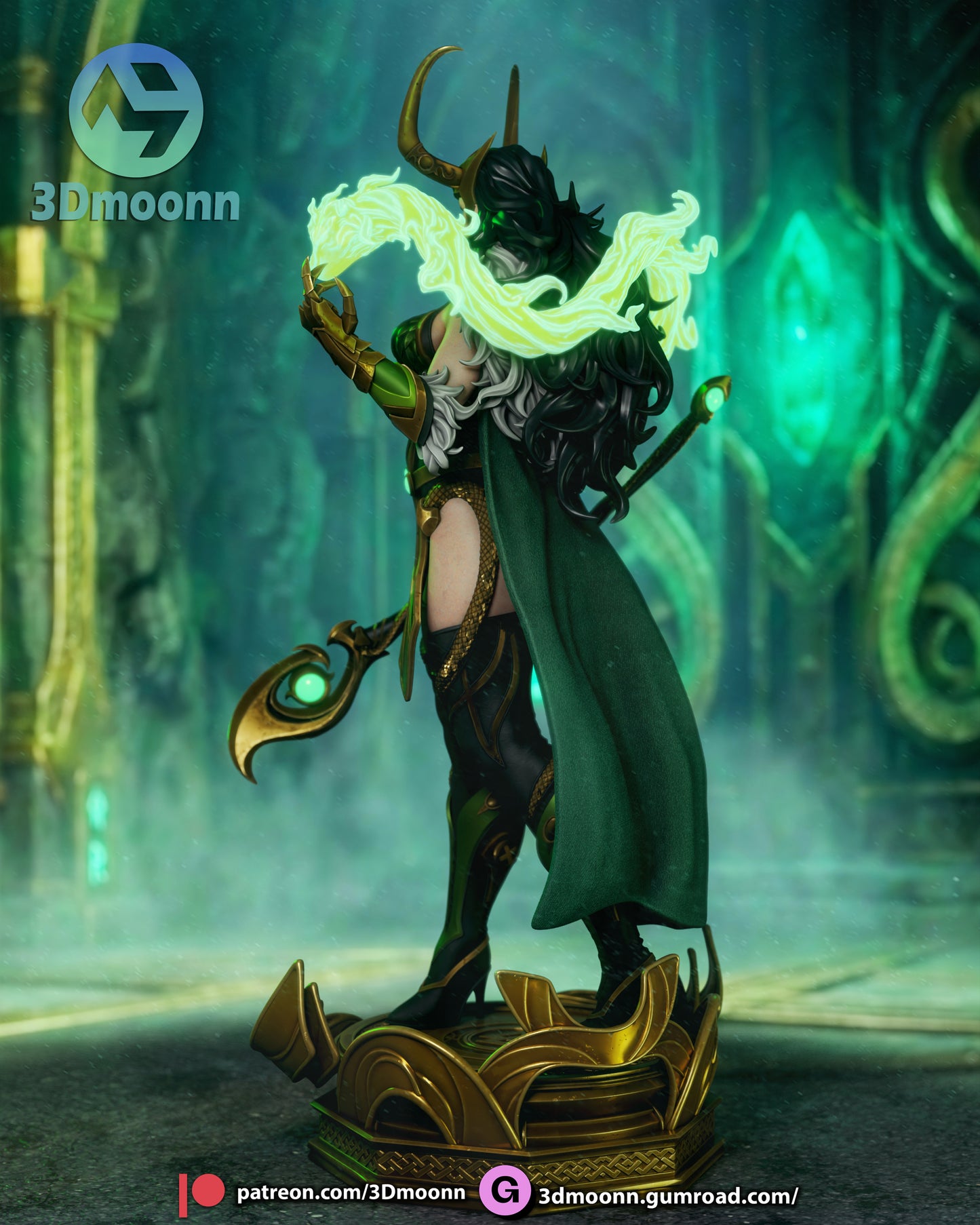 Lady Loki Statue 3D-Printed Kit