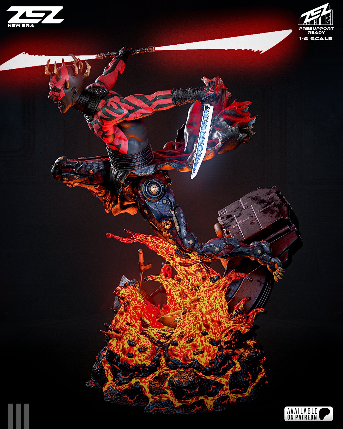 Darth Maul Statue 3D-Printed Kit