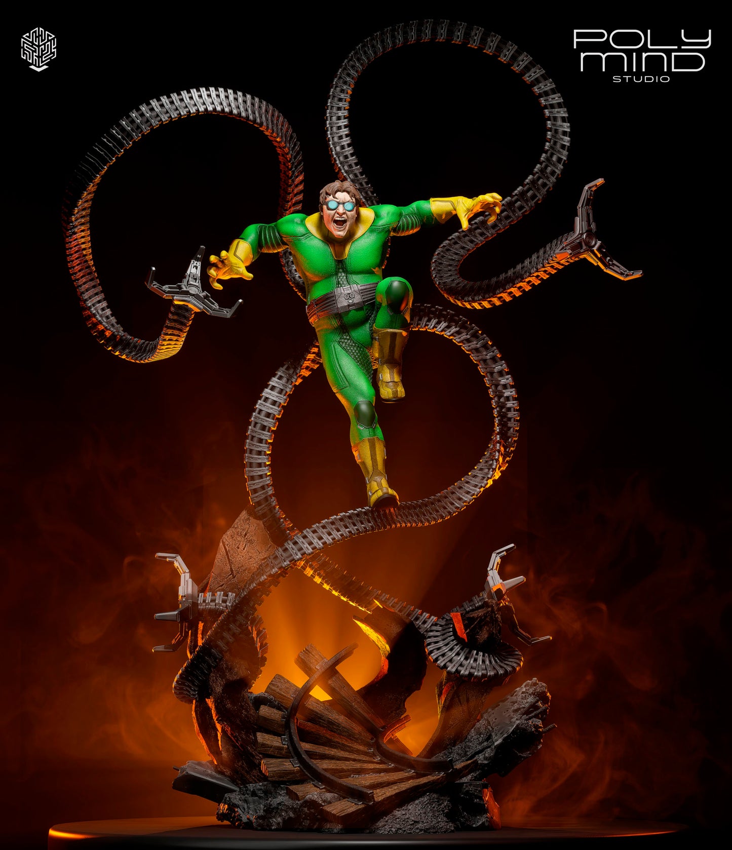 Doctor Octopus Statue 3D-Printed Kit