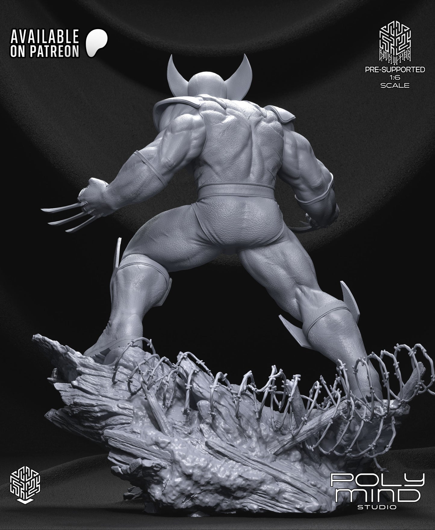 Wolverine Statue 3D-Printed Kit