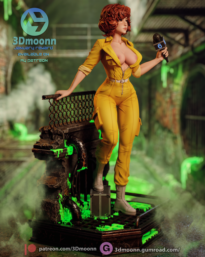 April O'Neil TMNT Statue 3D-Printed Kit